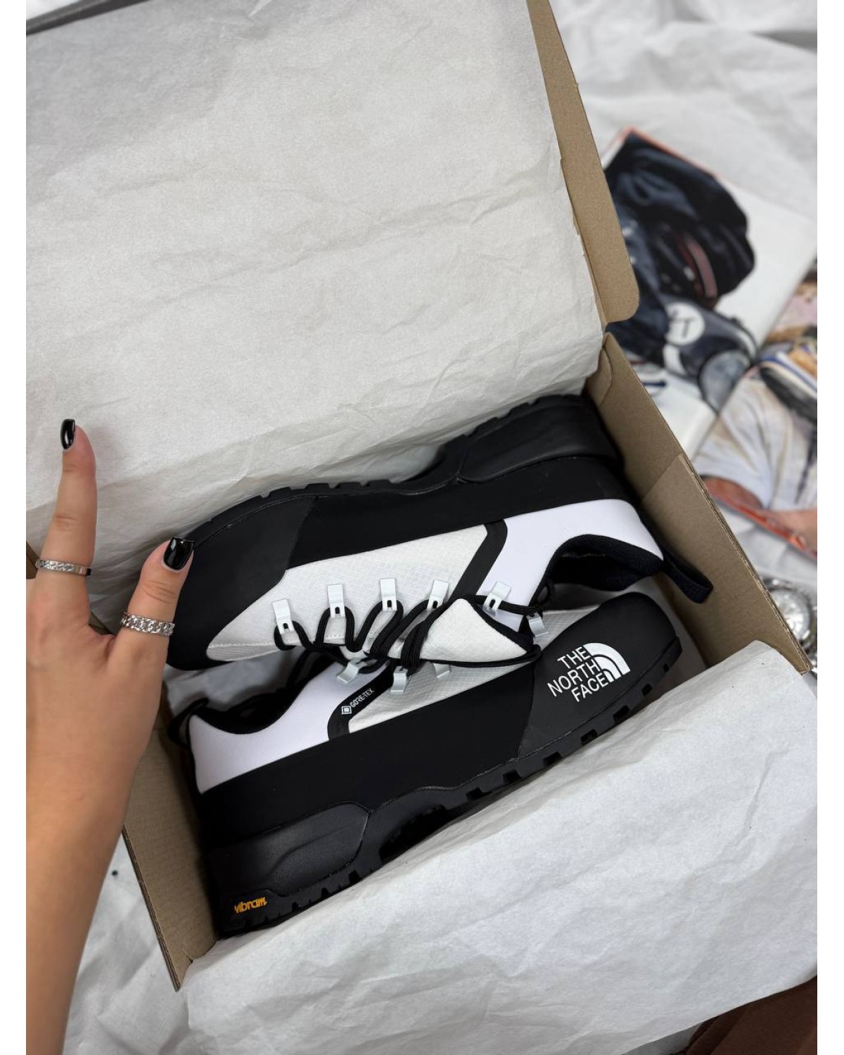 The North Face Black White Gore Tex