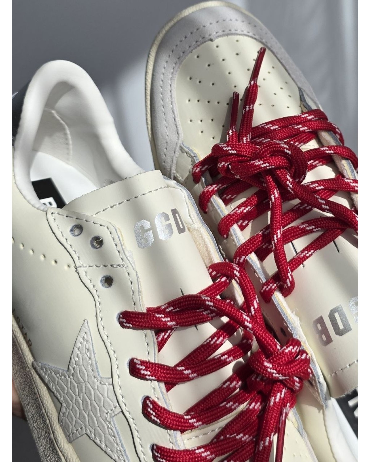 Golden Goose Ball Star Milk/Grey/Red