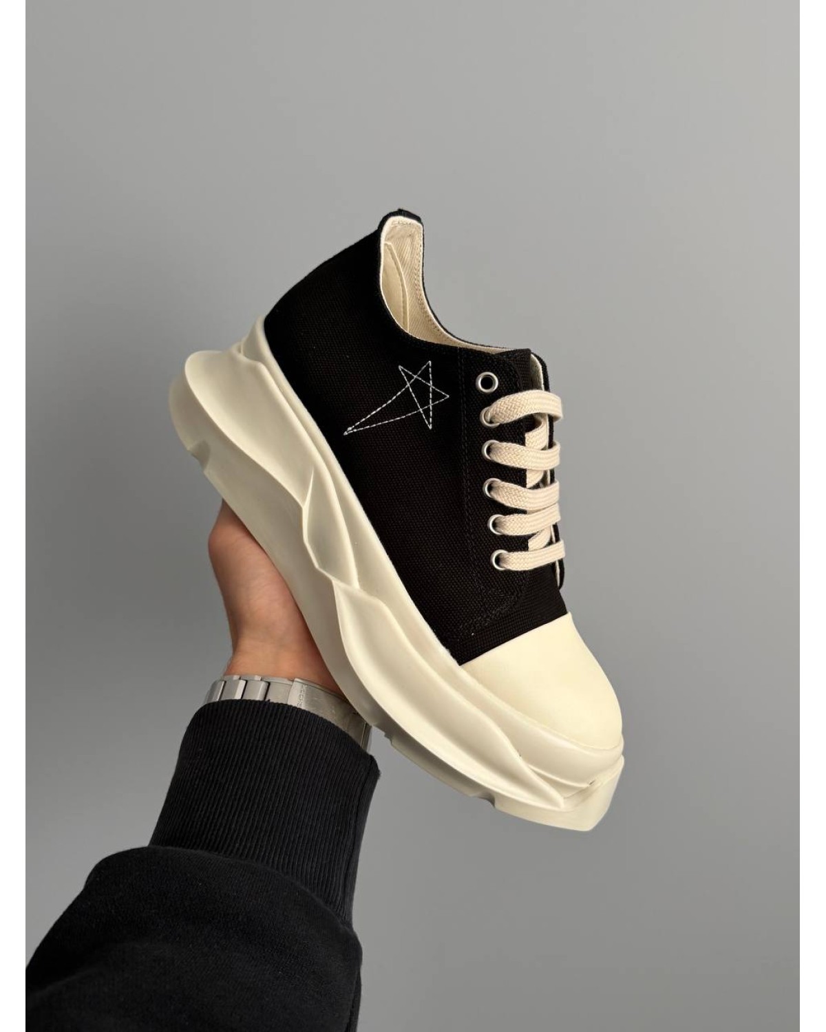 Rick Owens DRKSHDW Abstract Low Sneakers Black Milk Rick Owens DRKSHDW Abstract Low Sneakers Black Milk