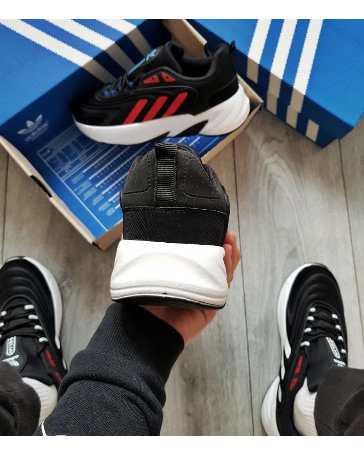 Adidas Ozelia Black Red White