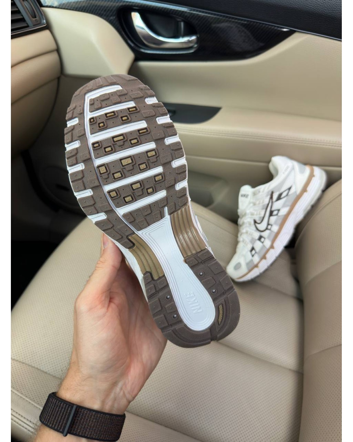 Nike P-6000 White Brown