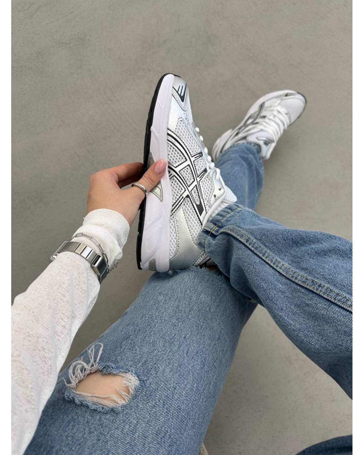 Asisc Gel-1130 White/Pure Silver