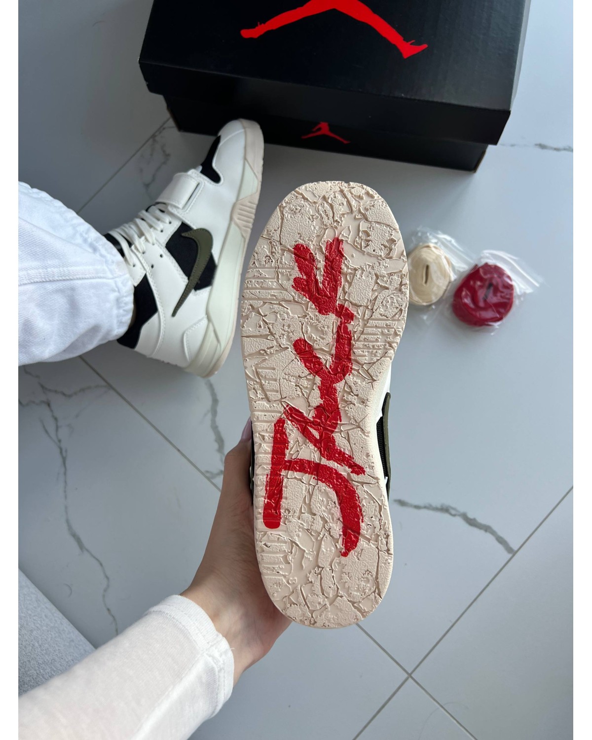 Jordan x Travis Scott Cut The Check Green White Black Jordan x Travis Scott Cut The Check Green White Black