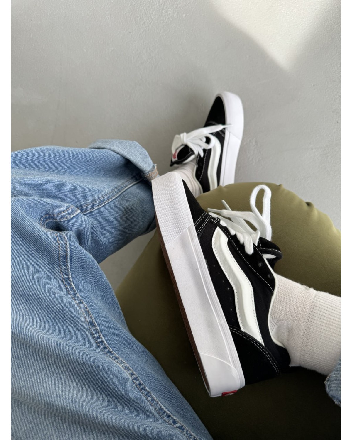 Vans Knu Skool Platform Black/White