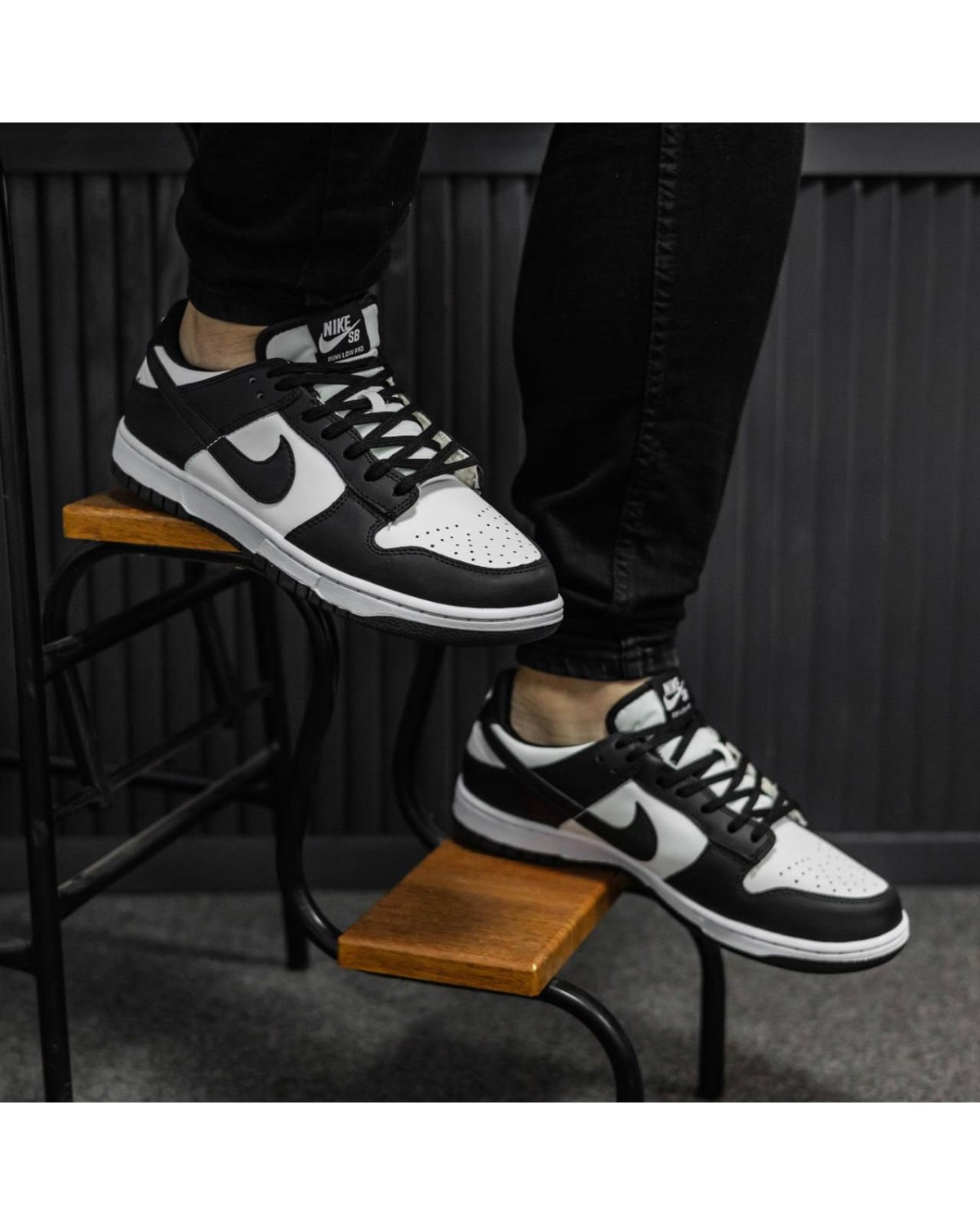 Nike SB Dunk Low Black White Fur