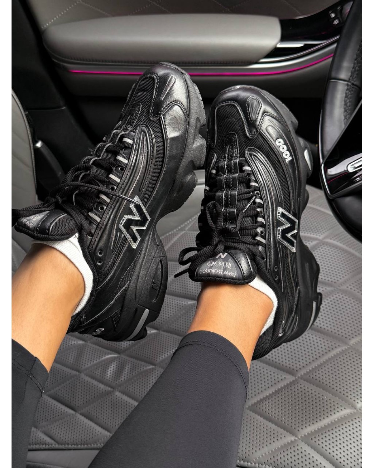 New Balance 1000 Black Leather