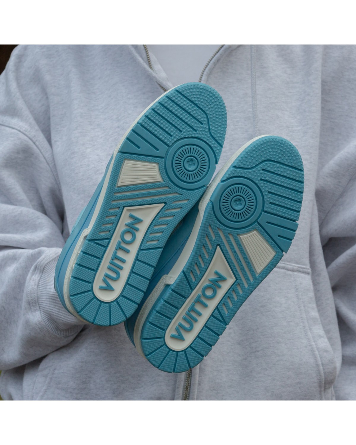 Louis Vuitton LV Trainer Sneakers White Blue