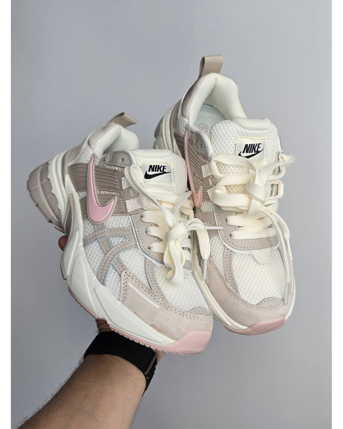 Nike V2K Run Cream/Beige/Pink