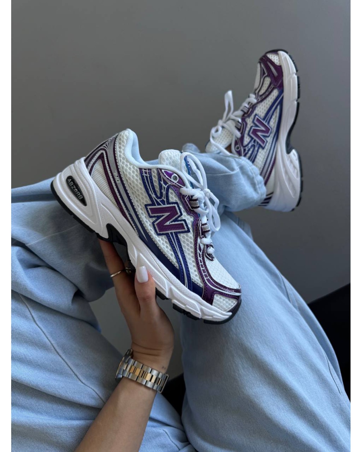 New Balance 740 White Purple Metallic