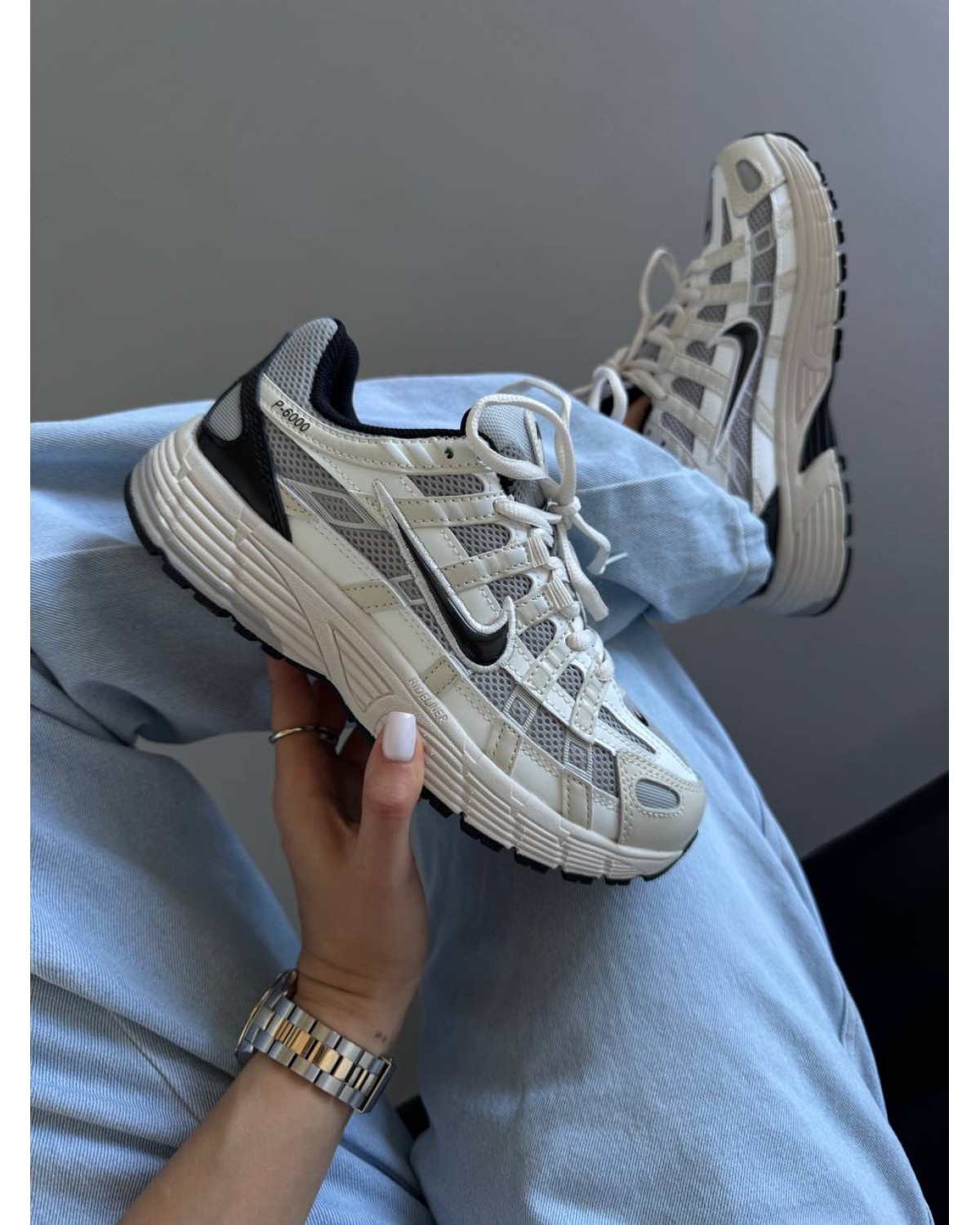 Nike P-6000 Platinum Tint Black