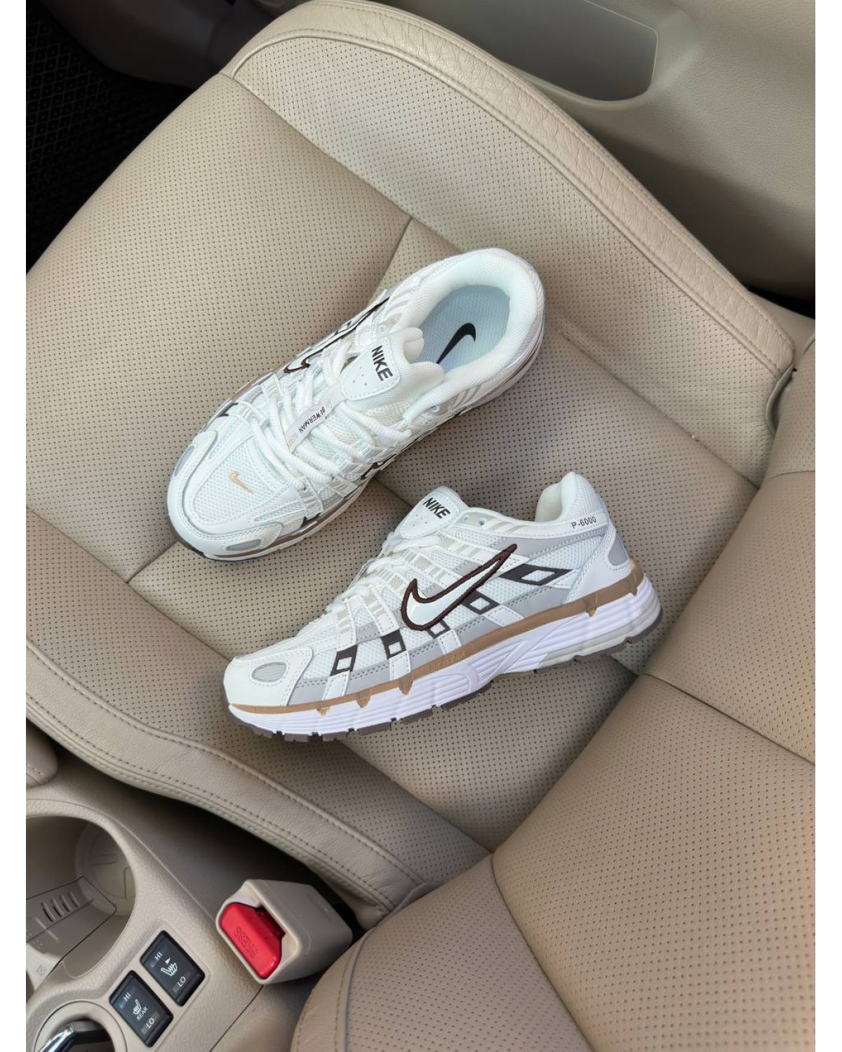 Nike P-6000 White Brown