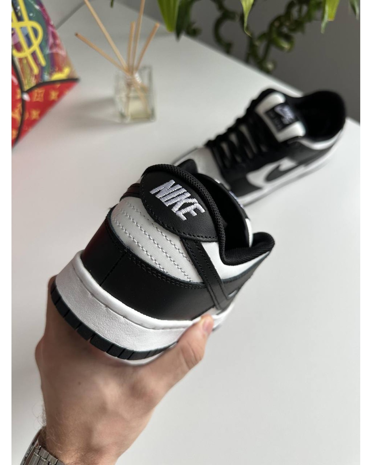 Nike SB Dunk Low Black White Fur