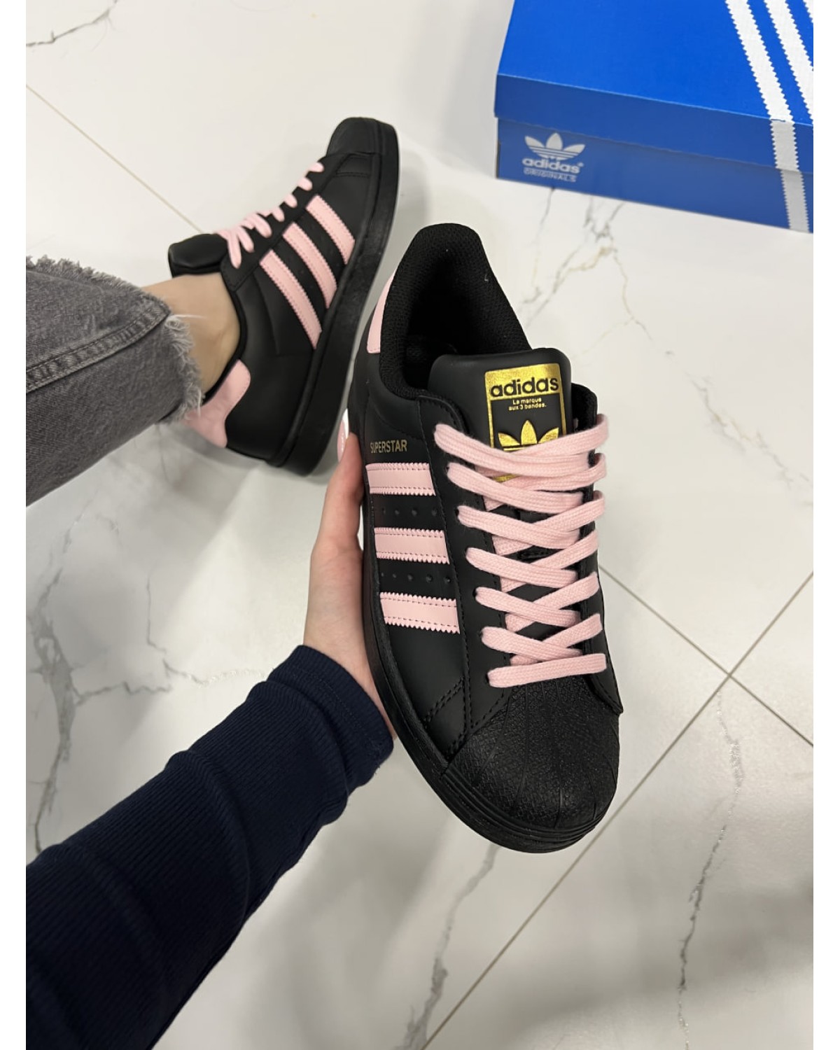 Adidas Superstar Smile Black Pink Adidas Superstar Smile Black Pink