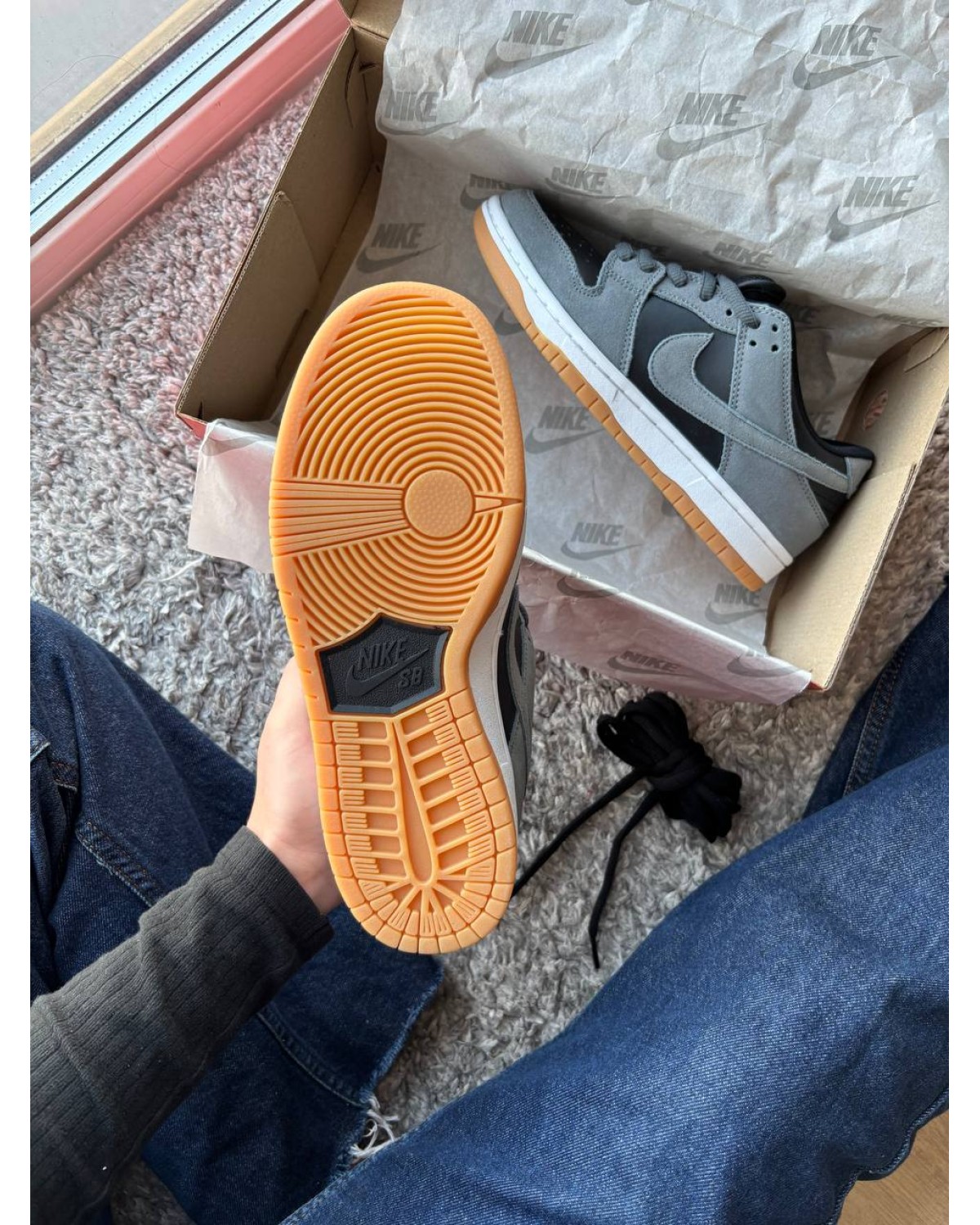 Nike SB Dunk Low Dark Grey Black Gum