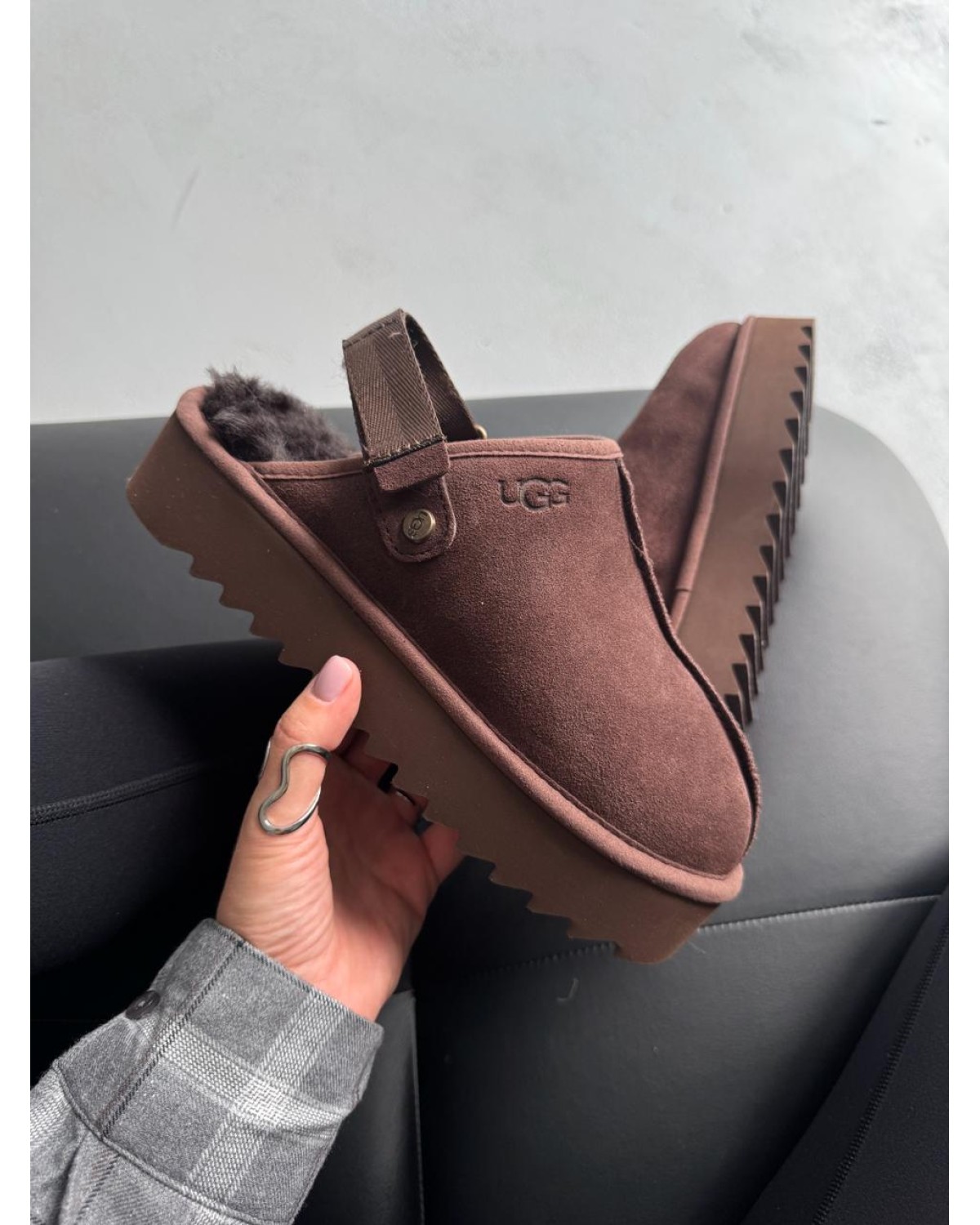 Ugg Lanah Clog Platform Brown Ugg Lanah Clog Platform Brown