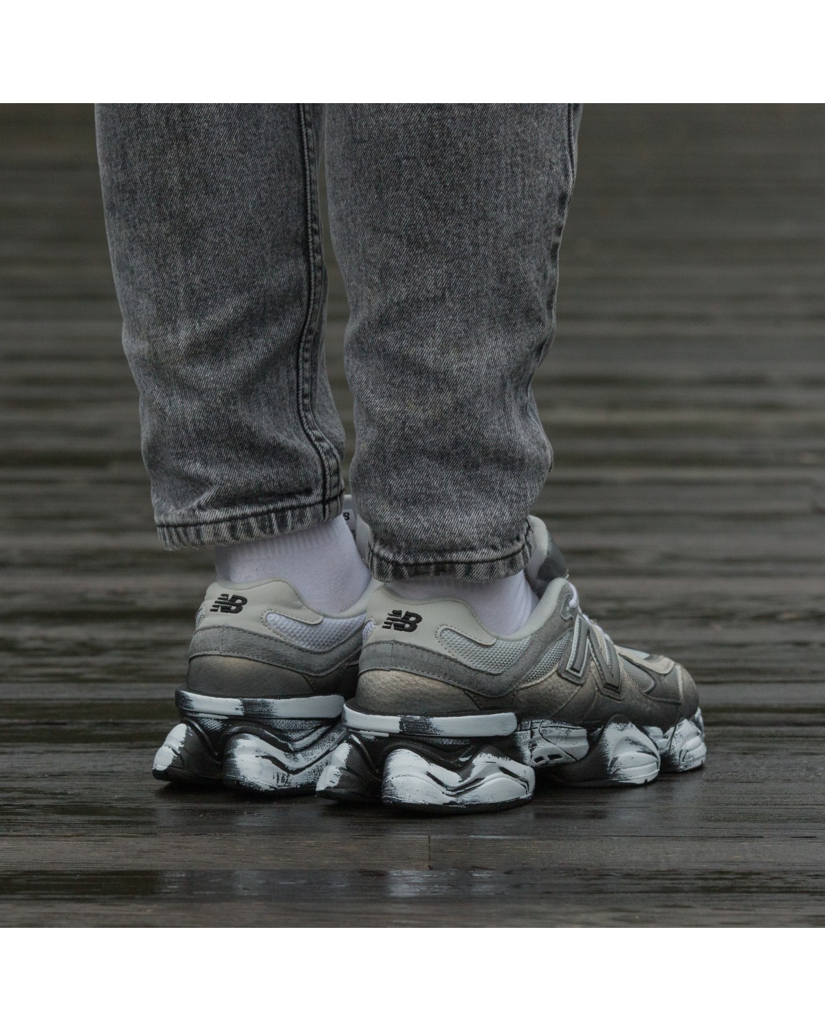 New Balance 9060 Black White Custom