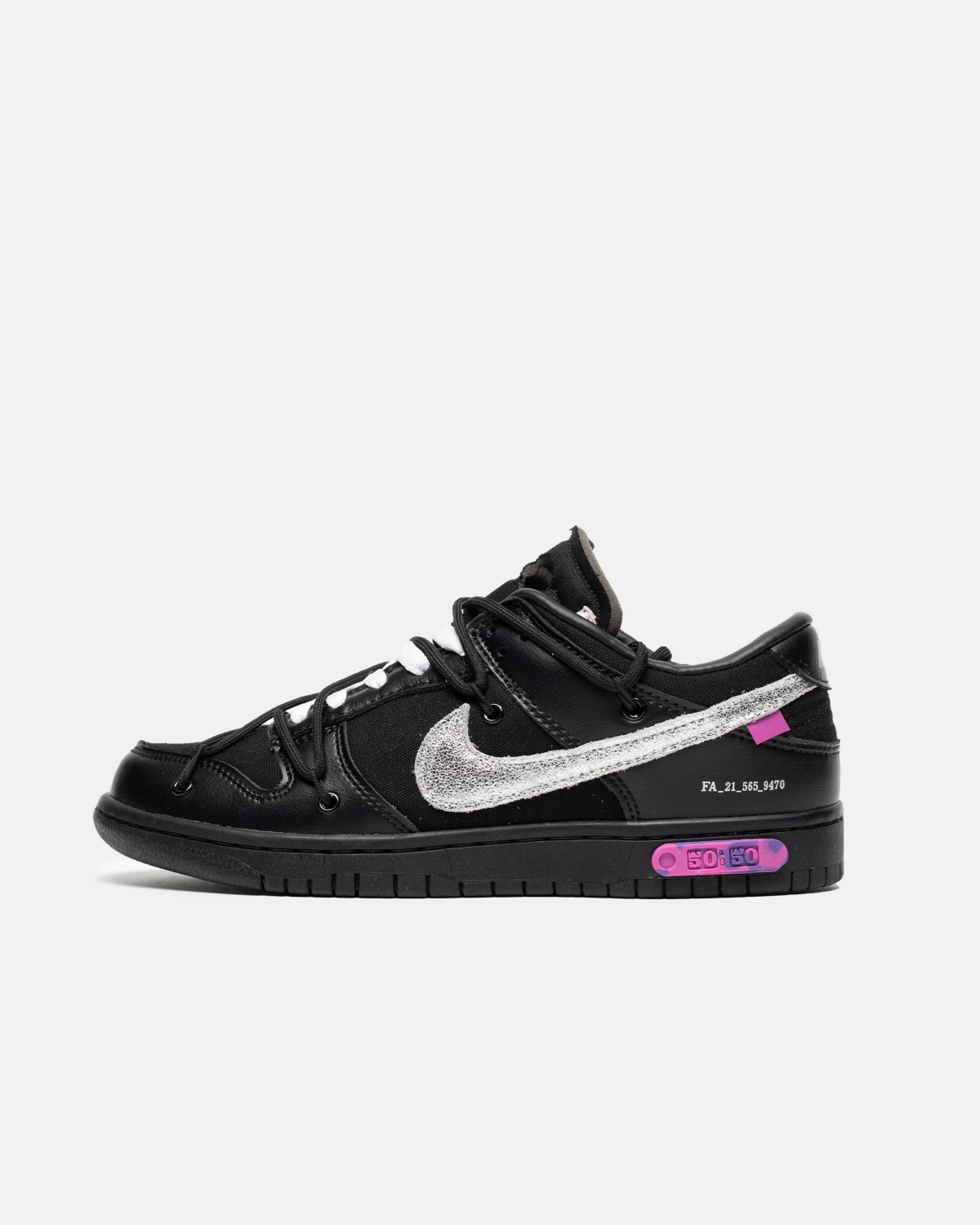 Nike Low Dunk x Off-White 50/50 Black Purple