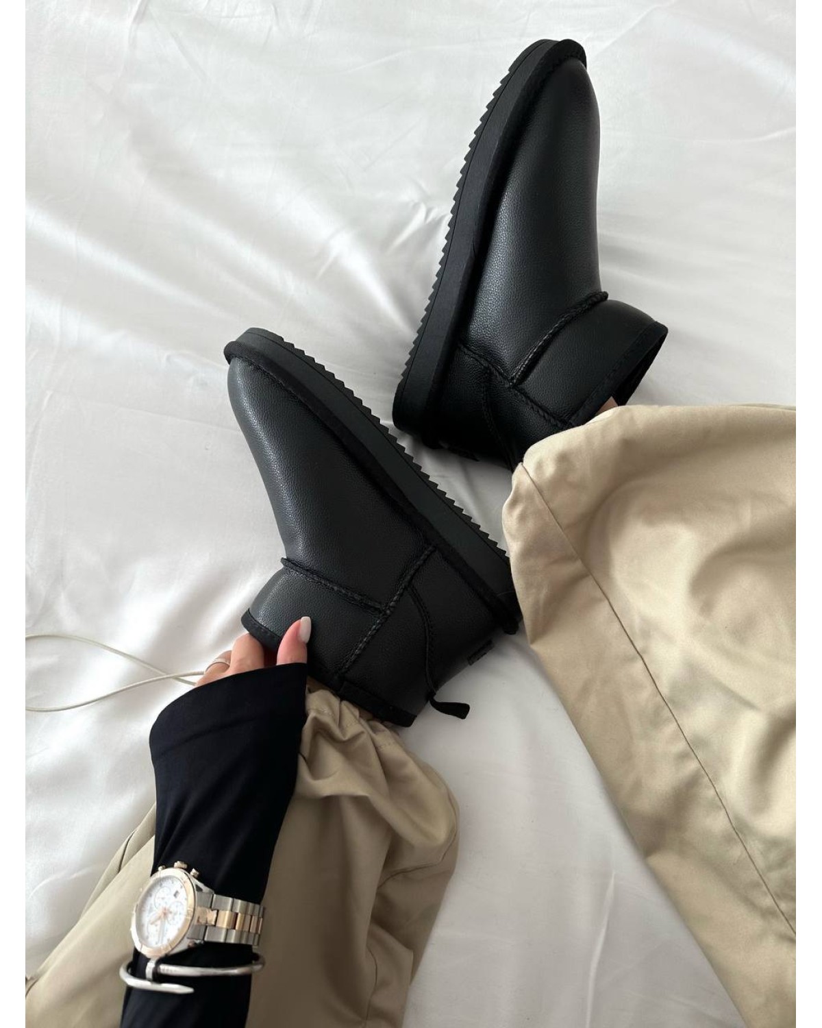 UGG Ultra Mini Black Leather