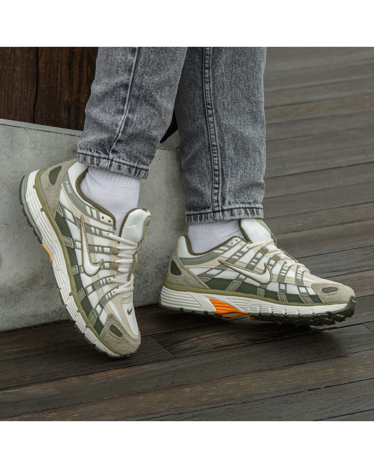 Nike P-6000 Grey Green Suede