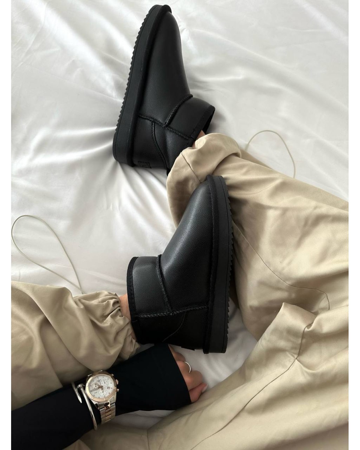 UGG Ultra Mini Black Leather