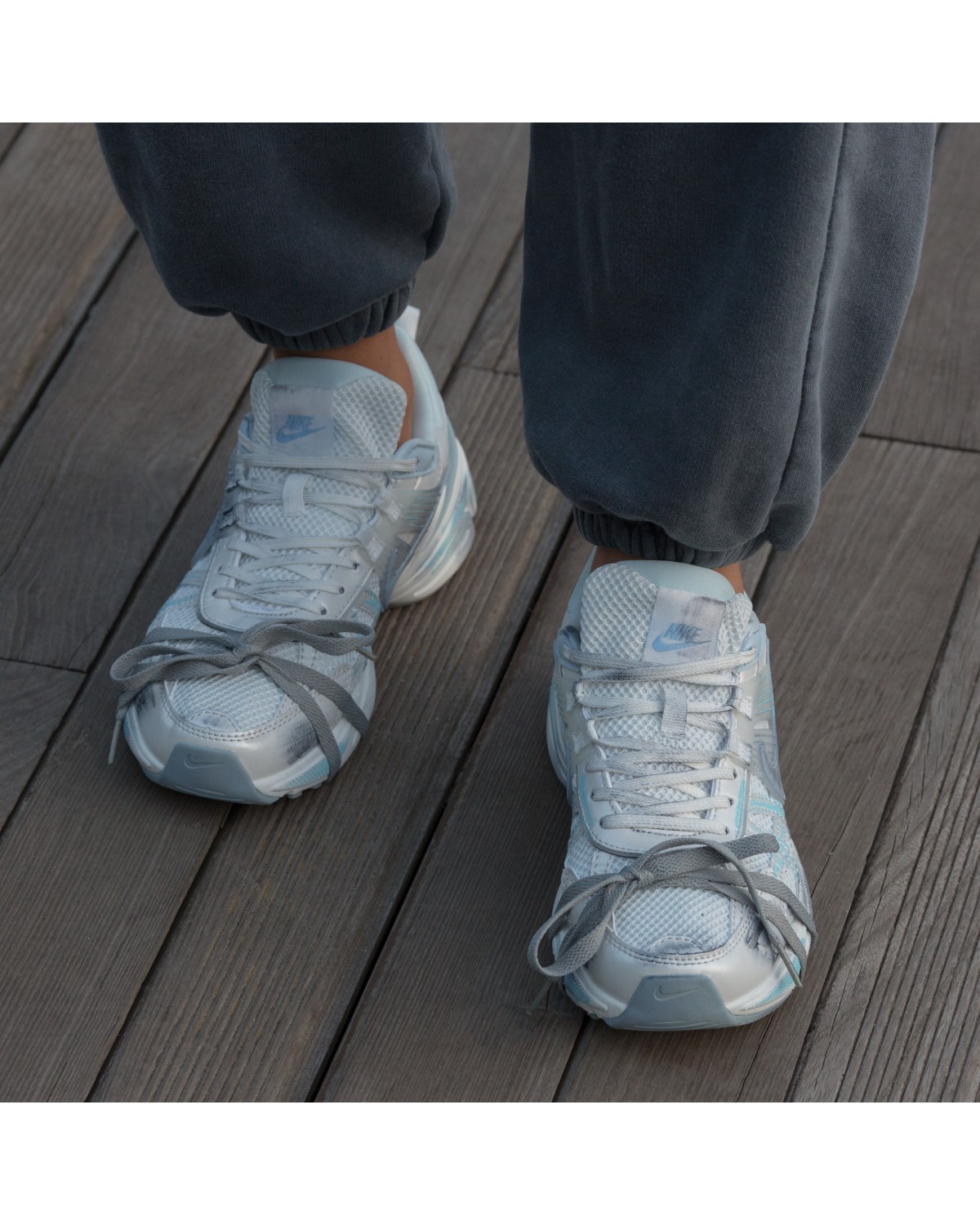 NIke Runtekk V2K White Blue Custom