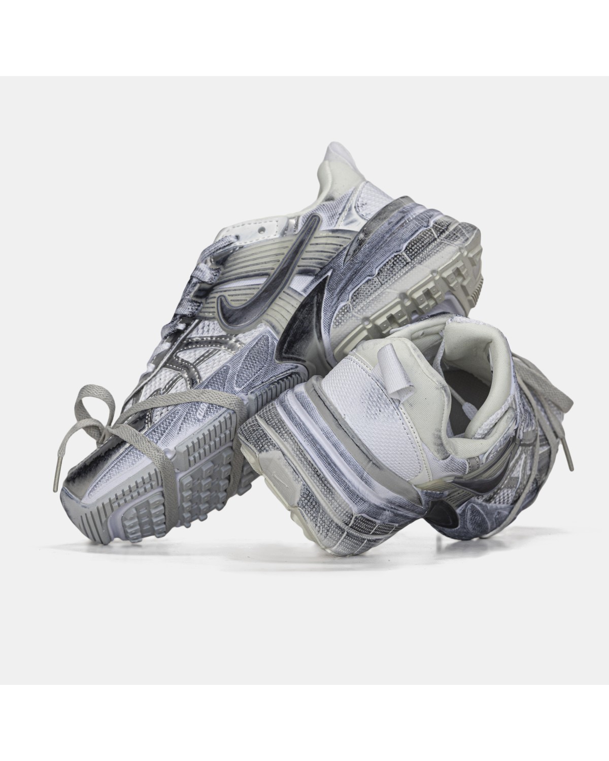 Nike Runntek V2K White Silver Custom Nike Runntek V2K White Silver Custom