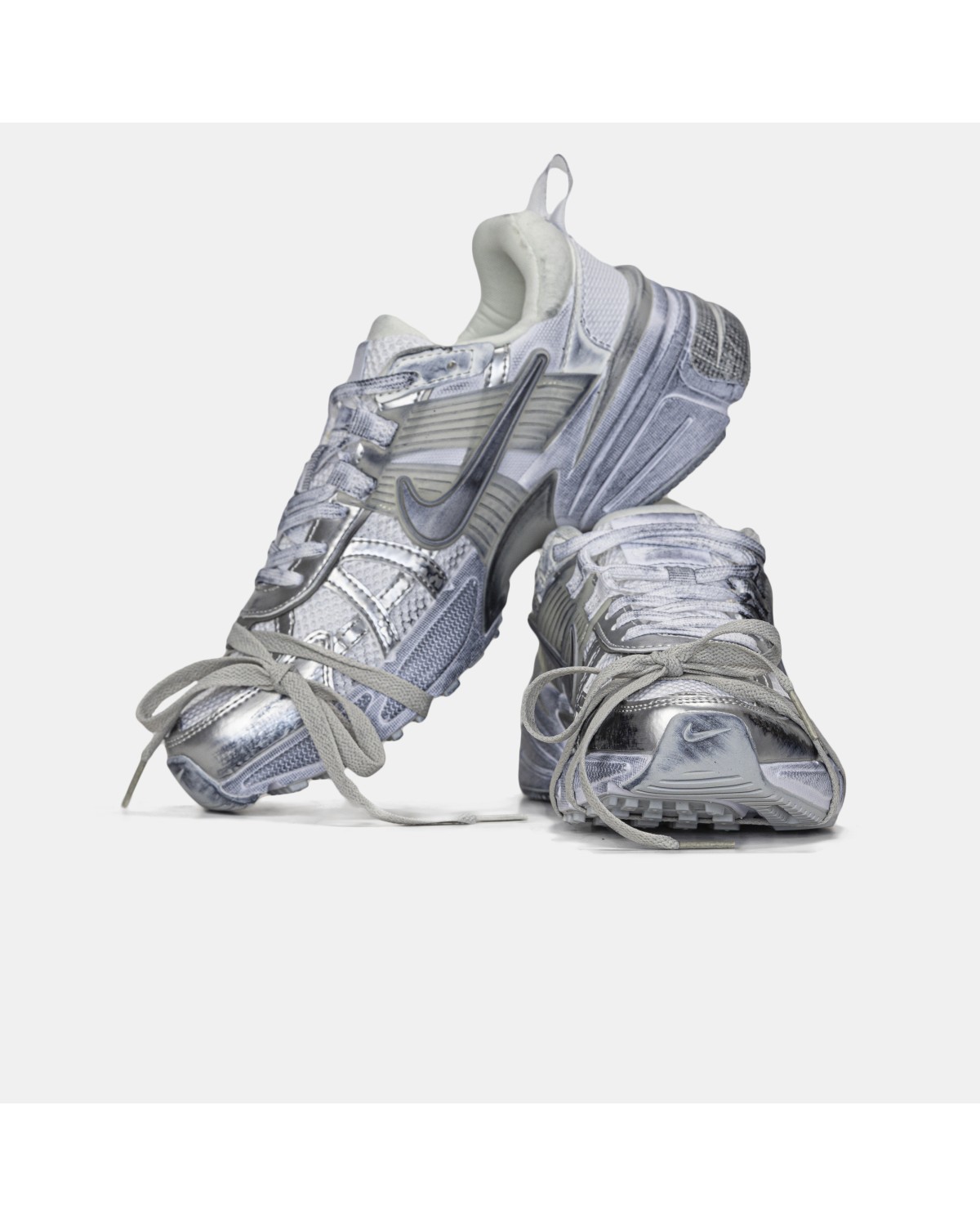 Nike Runntek V2K White Silver Custom Nike Runntek V2K White Silver Custom